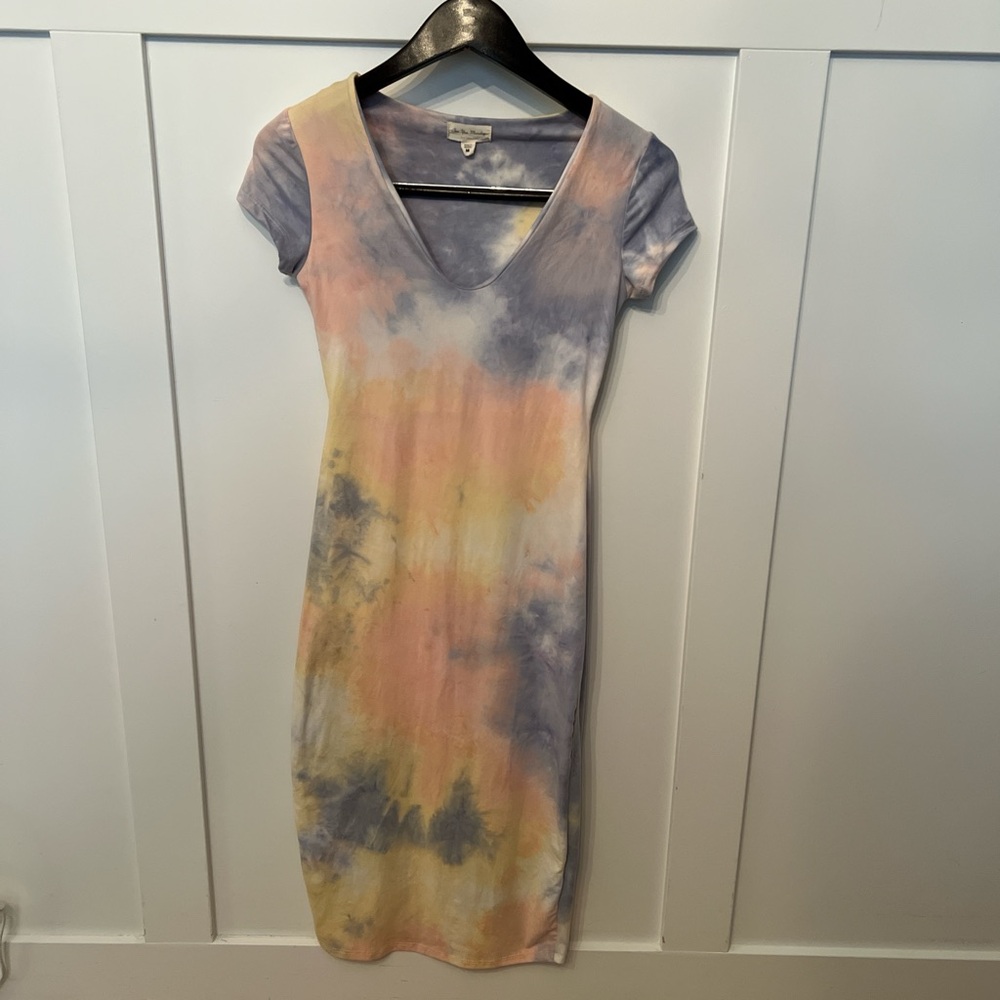 See You Monday Pastel Tie-Dye Midi Dress